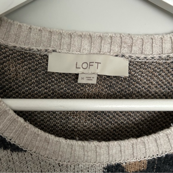 LOFT Leopard Crewneck Sweater - Picture 7 of 8